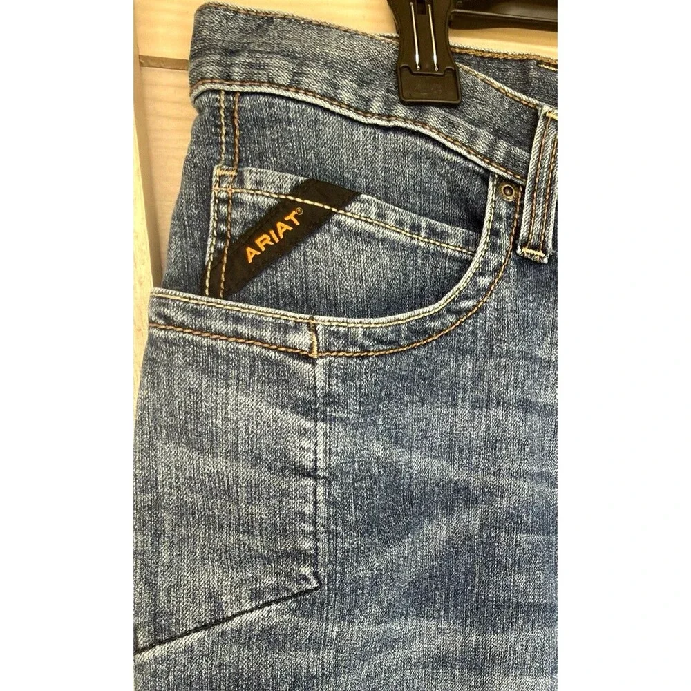 Ariat Rebar M4 Low Rise Bootcut Jeans Mens 40x32 Stretch Denim Workwear Western
